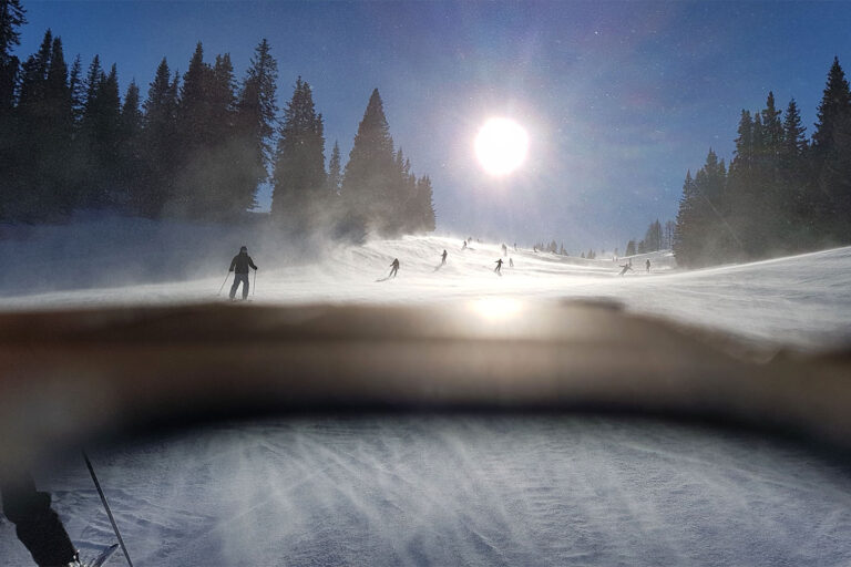 Casa Tie - skien Civetta tijdens sneeuwstorm